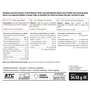 Pack minceur totale STC Nutrition: favorise la perte de poids Pack minceur totale STC Nutrition: favorise la perte de poids