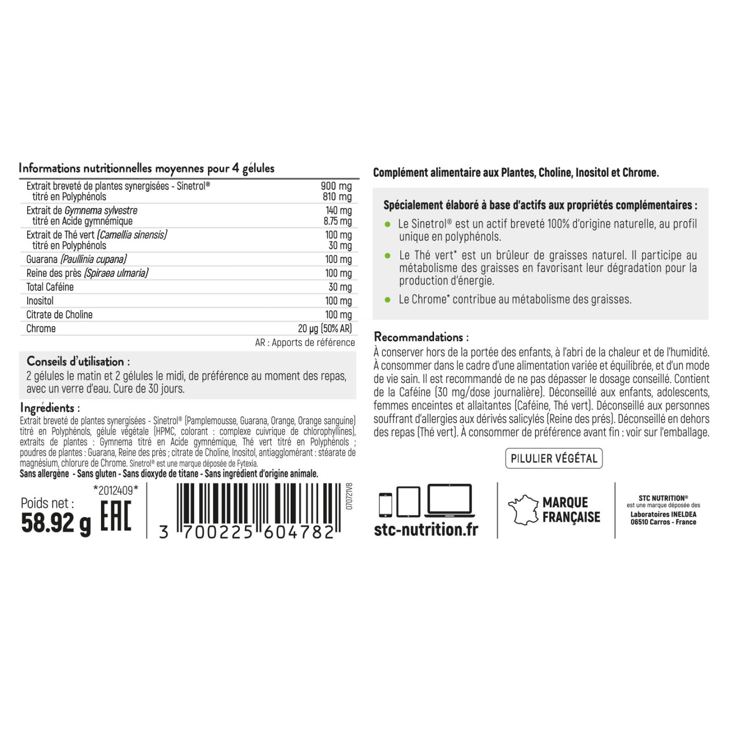 Hydroxyblast: Brûle-graisses et coupe-faim - 120 gélules - Vegan