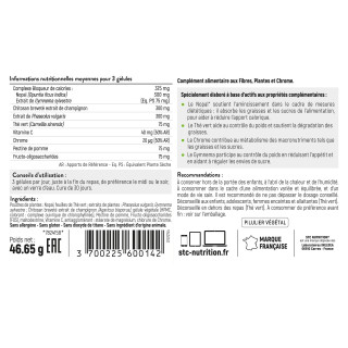 FAT & SUGAR LIMIT STC Nutrition: Absorbe sucres + graisses - 90gélules