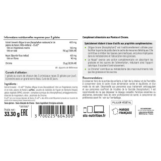 Killercal STC Nutrition: Perte de poids - 90 gélules - Vegan - Breveté