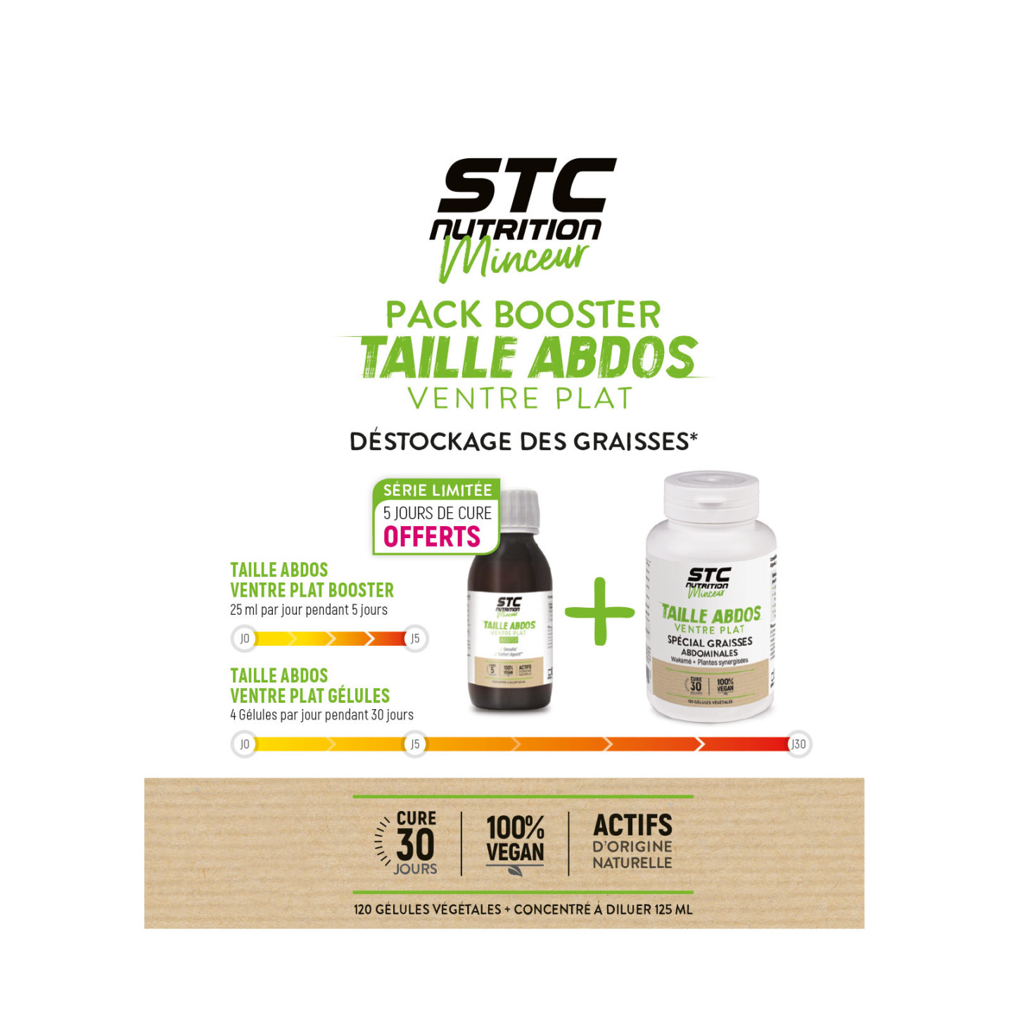 STC Nutrition - PACK BOOSTER TAILLE ABDOS VENTRE PLAT - Cure 30j