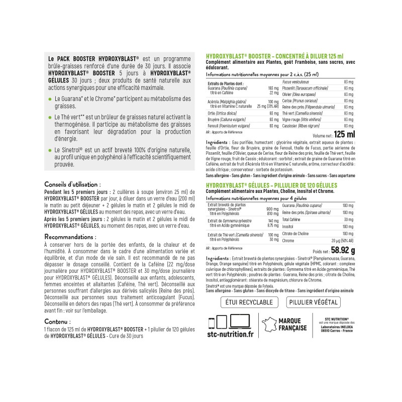 PACK BOOSTER HYDROXYBLAST - STC Nturition - Cure 30j PACK BOOSTER HYDROXYBLAST - STC Nturition - Cure 30j