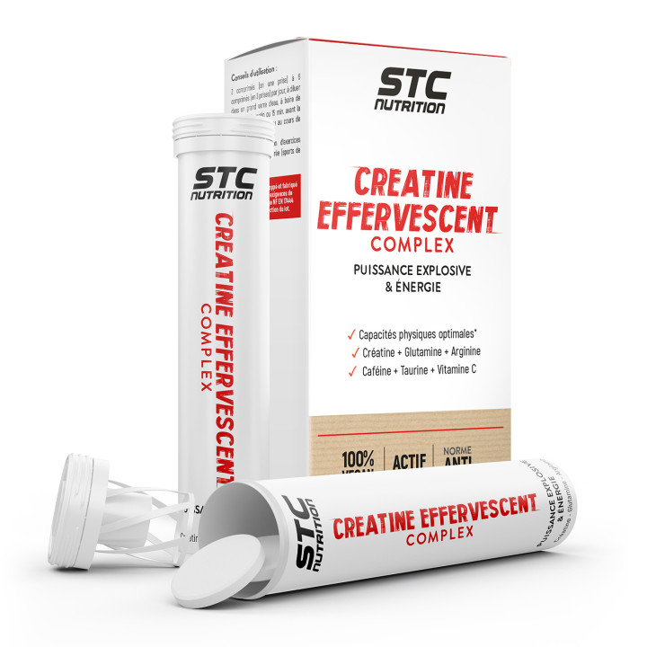 Créatine effervescente STC Nutrition: Puissance musculaire - 30 comprimés