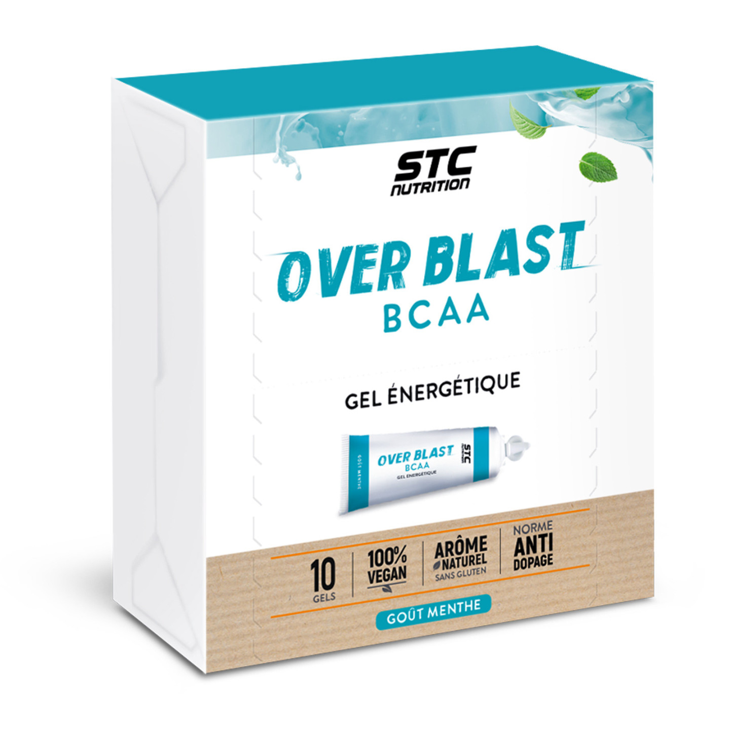 OVER BLAST® BCAA STC Nutrition: Gel énergétique - Etui 10 gels de 25g
