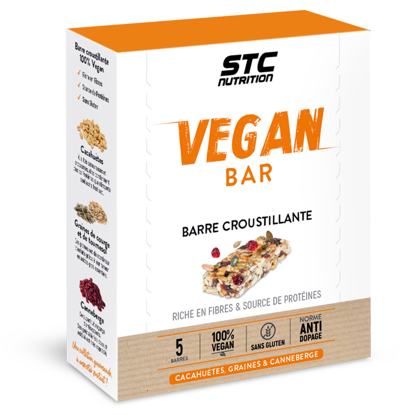 Vegan Bar STC Nutrition: 5 Barres énergétiques craquantes 100% Vegan
