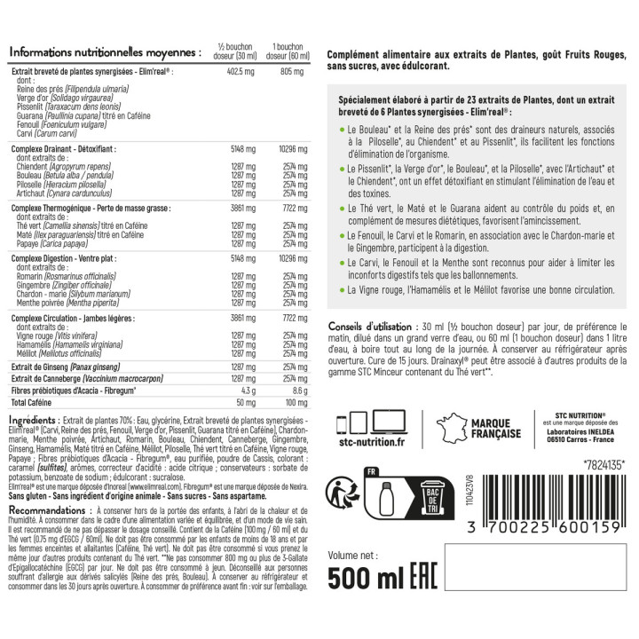 DRAINAXYL® 500 STC Nutrition: Drainage et brûle-graisses - 500ml