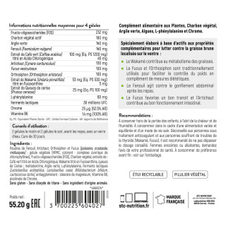 Taille Abdos Ventre Plat STC Nutrition 120 gélules - Brûle-graisses Taille Abdos Ventre Plat STC Nutrition 120 gélules - Brûle-graisses