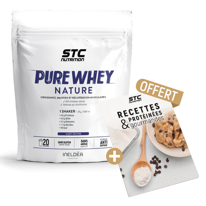 PURE WHEY - 500g + LIVRE DE RECETTES PROTEINEES PURE WHEY - 500g + LIVRE DE RECETTES PROTEINEES