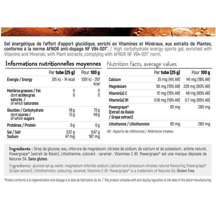 OverBlast No Cramp STC Nutrition: Energie & Antioxydants - 10 gels 25g