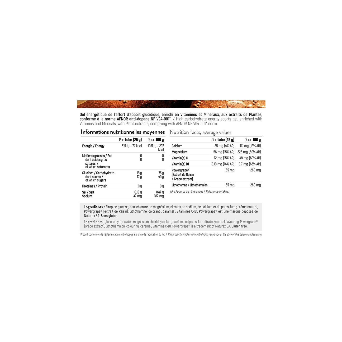 OverBlast No Cramp STC Nutrition: Energie & Antioxydants - 10 gels 25g