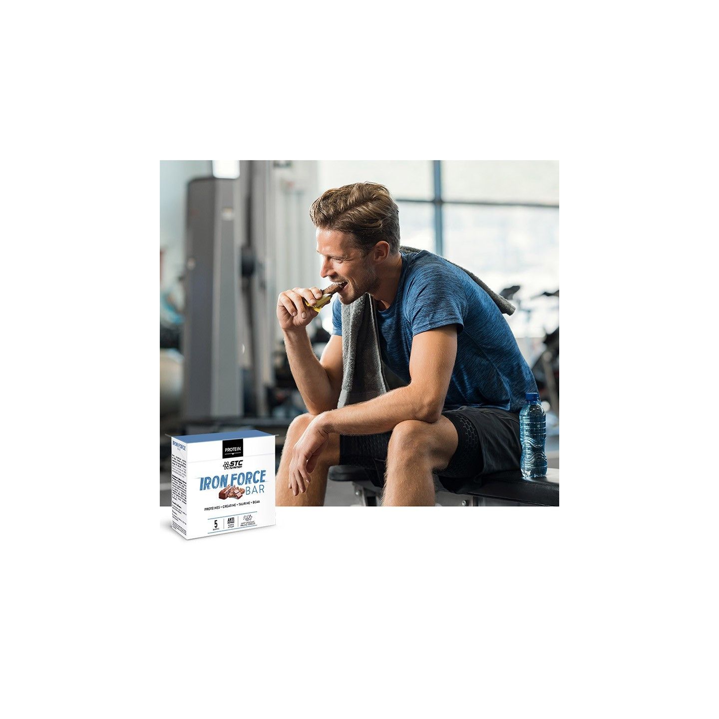 IRON FORCE BAR STC Nutrition: 5 Barres protéinées chocolat pralinée