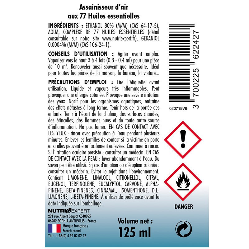 Ambiance Mist with 77 Nutriexpert Essential Oils Ambiance Mist with 77 Nutriexpert Essential Oils