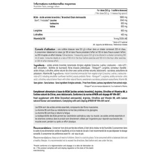 BCAA en poudre 4:1:1 - Le carburant des muscles